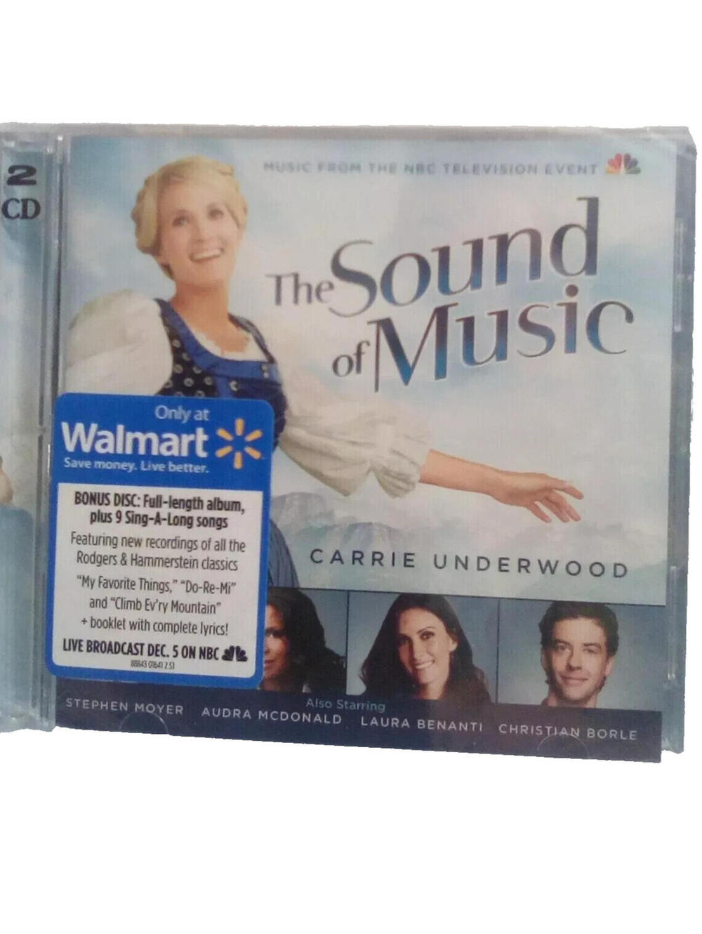 The Sound Of Music: Music From NBC Event [Walmart] (2 CDs, 2013, Brand New)